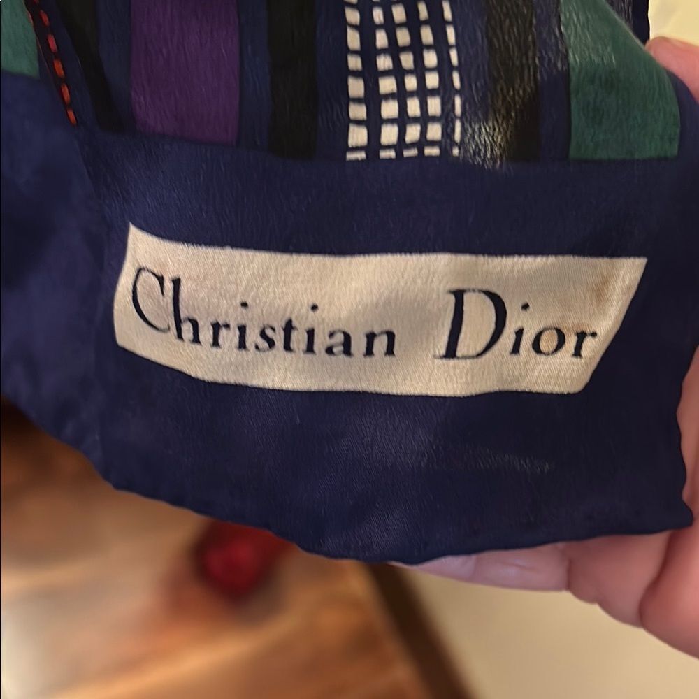 Vintage Christian Dior Silk Scarf - Picture 2 of 5